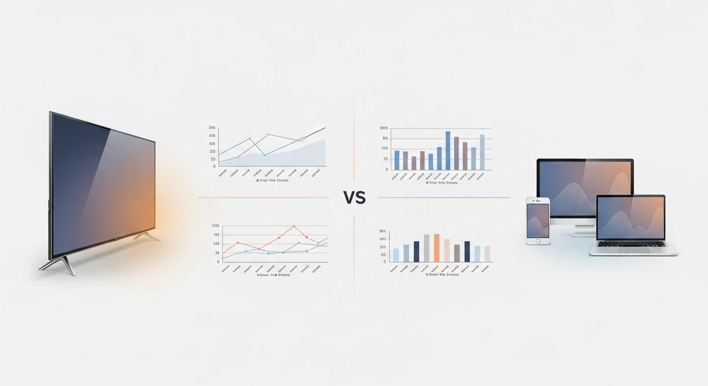 TV vs digital advertising comparison