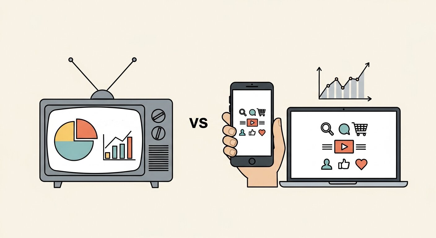 TV vs digital advertising
