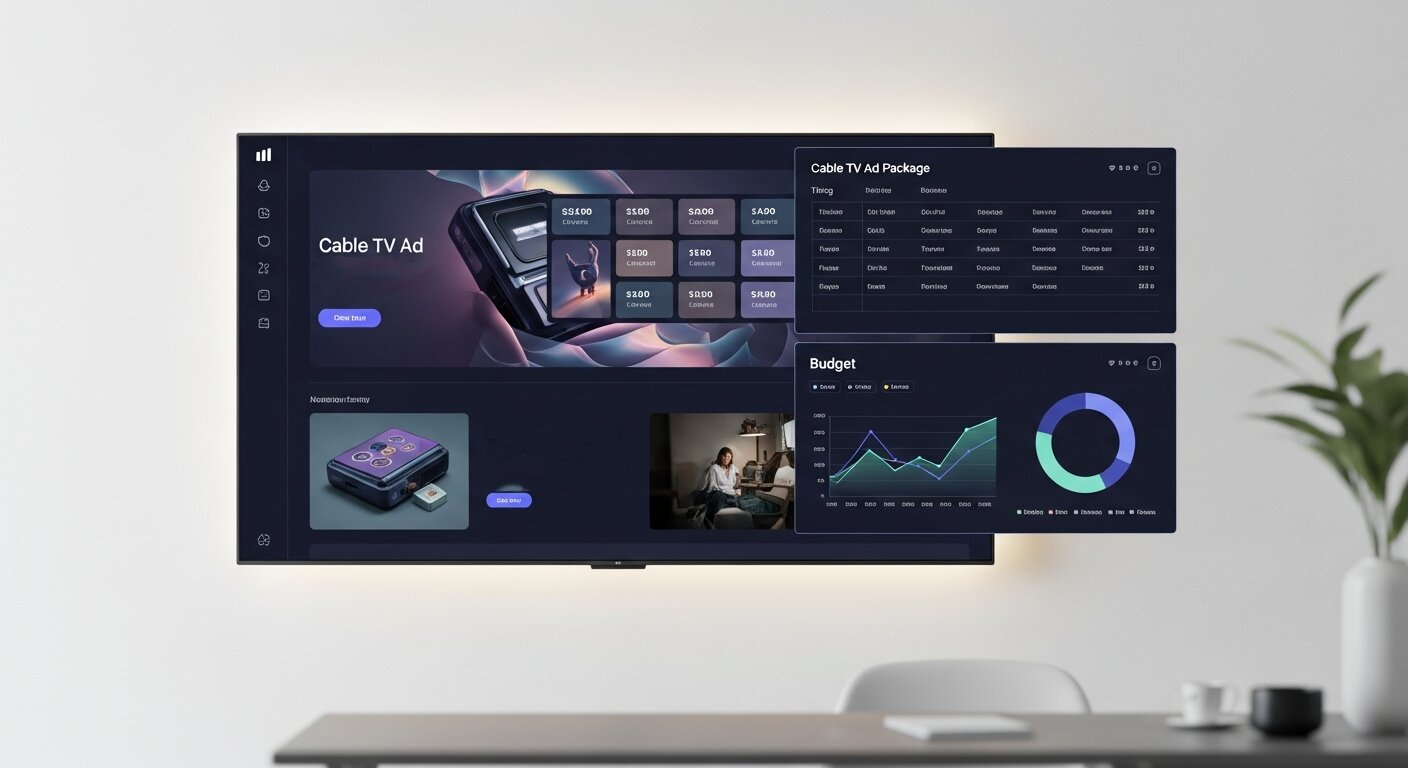 Cable TV advertising cost overview.