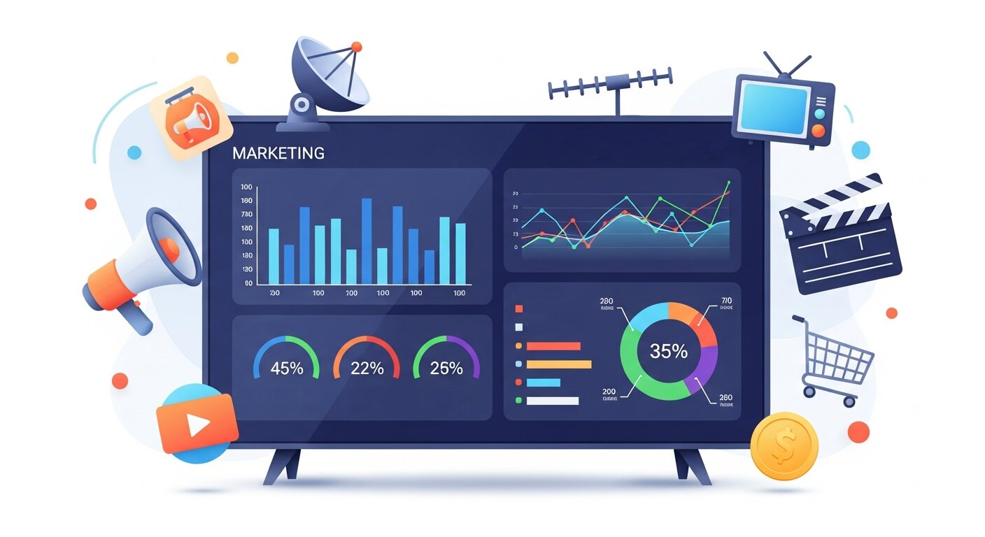 TV advertising analytics showing ROI and performance metrics