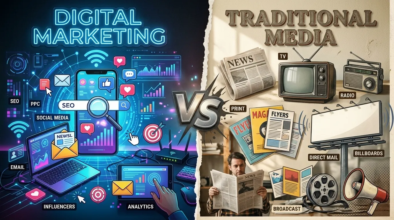 Digital Marketing vs. Traditional Media